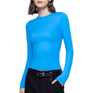 Women's Pool Long Sleeve T Shirts Crew Neck Slim Fit Sexy Collection